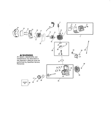 Muffler/cylinder/crankcase