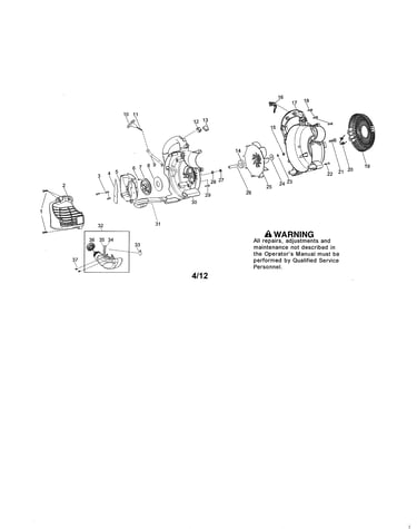 Scroll/impeller/handle