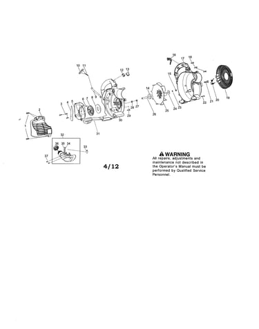 Scroll/impeller/handle