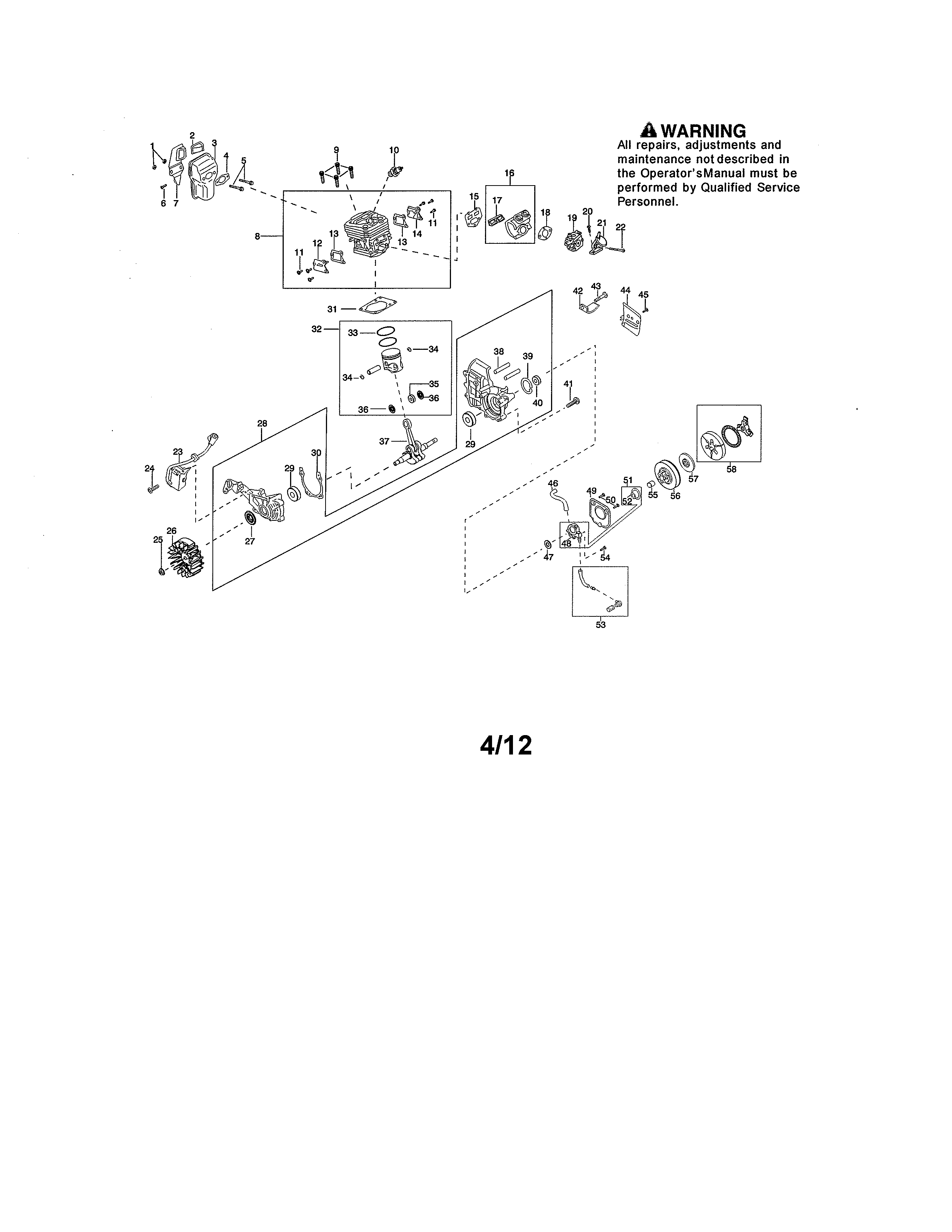 Cylinder/crankcase/piston kit