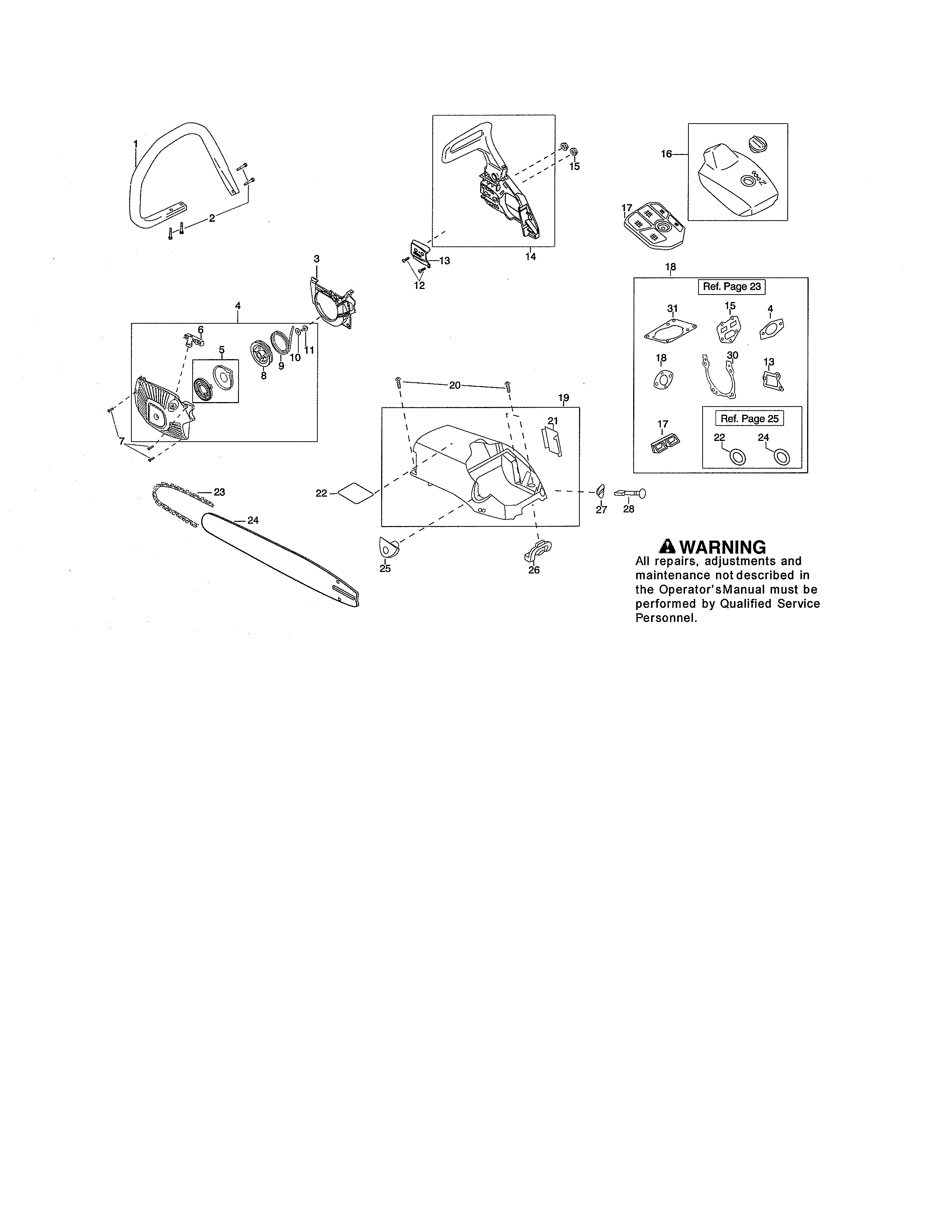 Shield/bar/chain/chain brake
