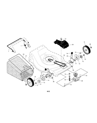 Drive control/gear case/wheels
