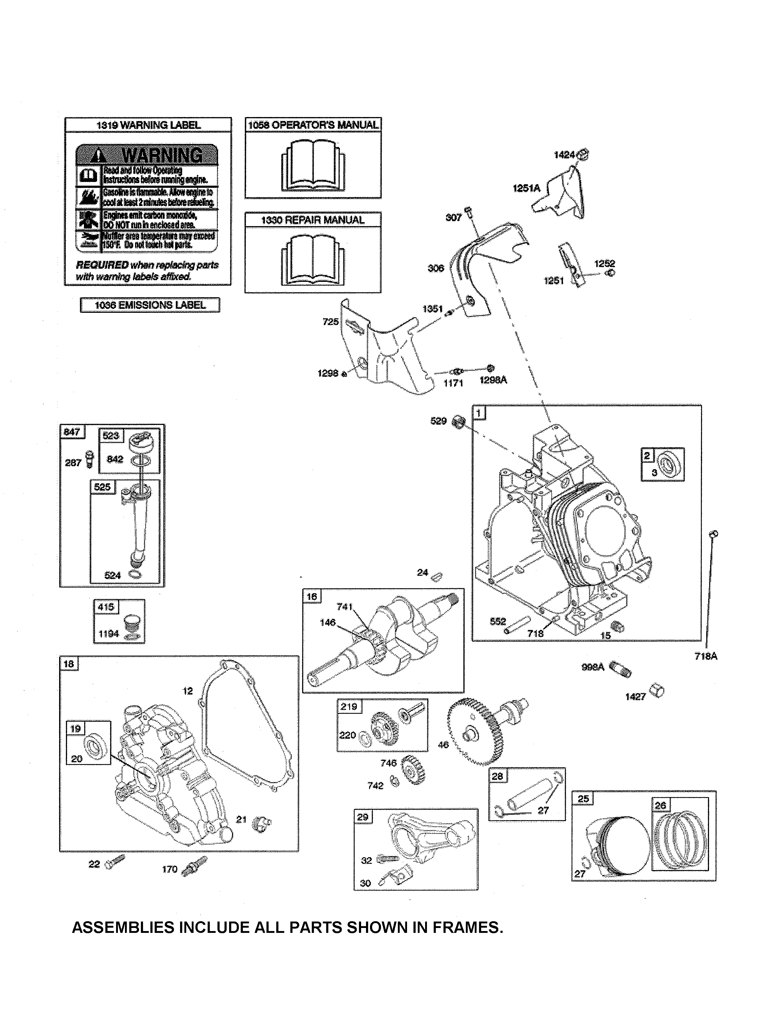 Cylinder/crankshaft/crankcase