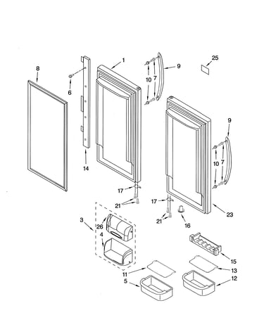 Refrigerator door