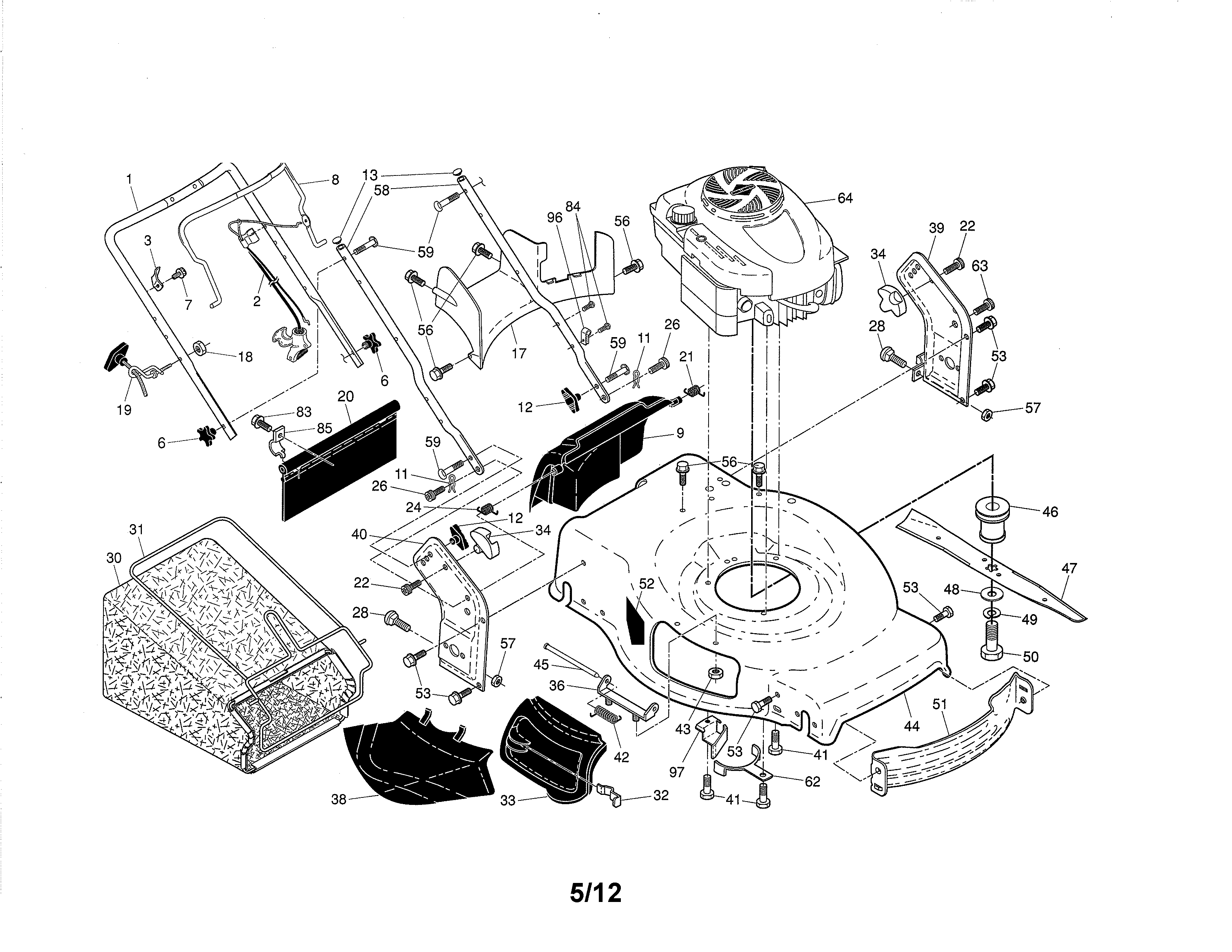 Engine/housing/handle