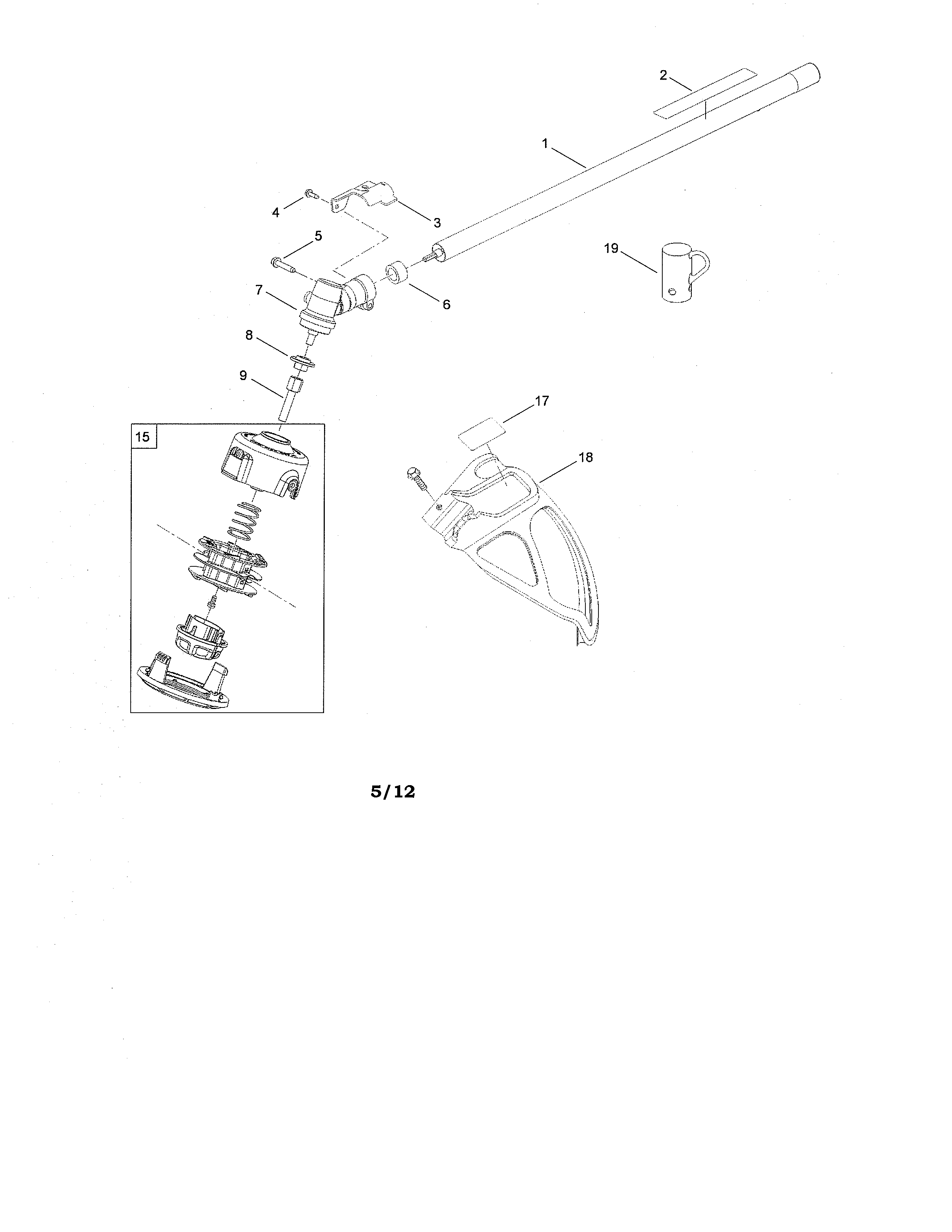 TRIMMER HEAD/STRAIGHT SHAFT/GUARD