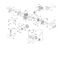 Muffler/carburetor/fuel tank/housing