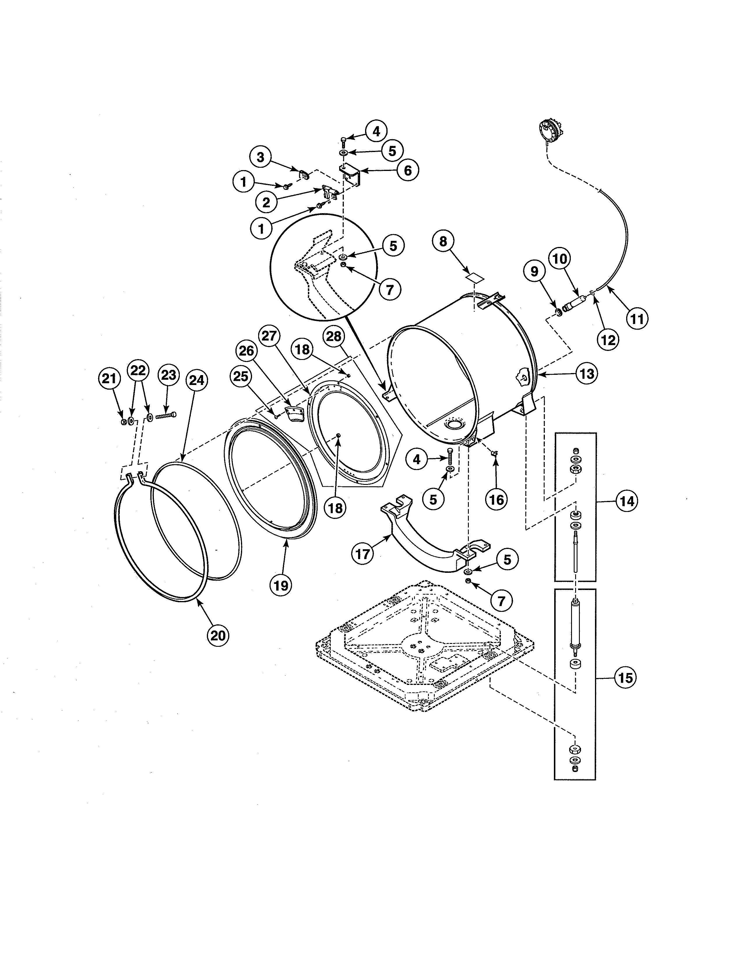 Outer tub/clamp ring