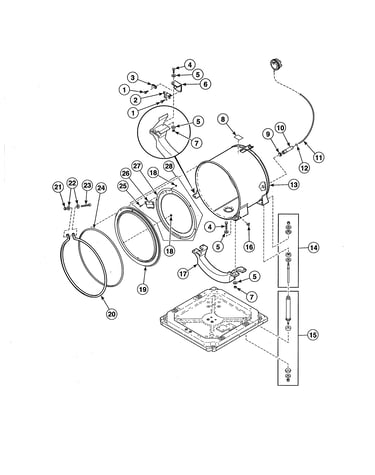 Outer tub/clamp ring