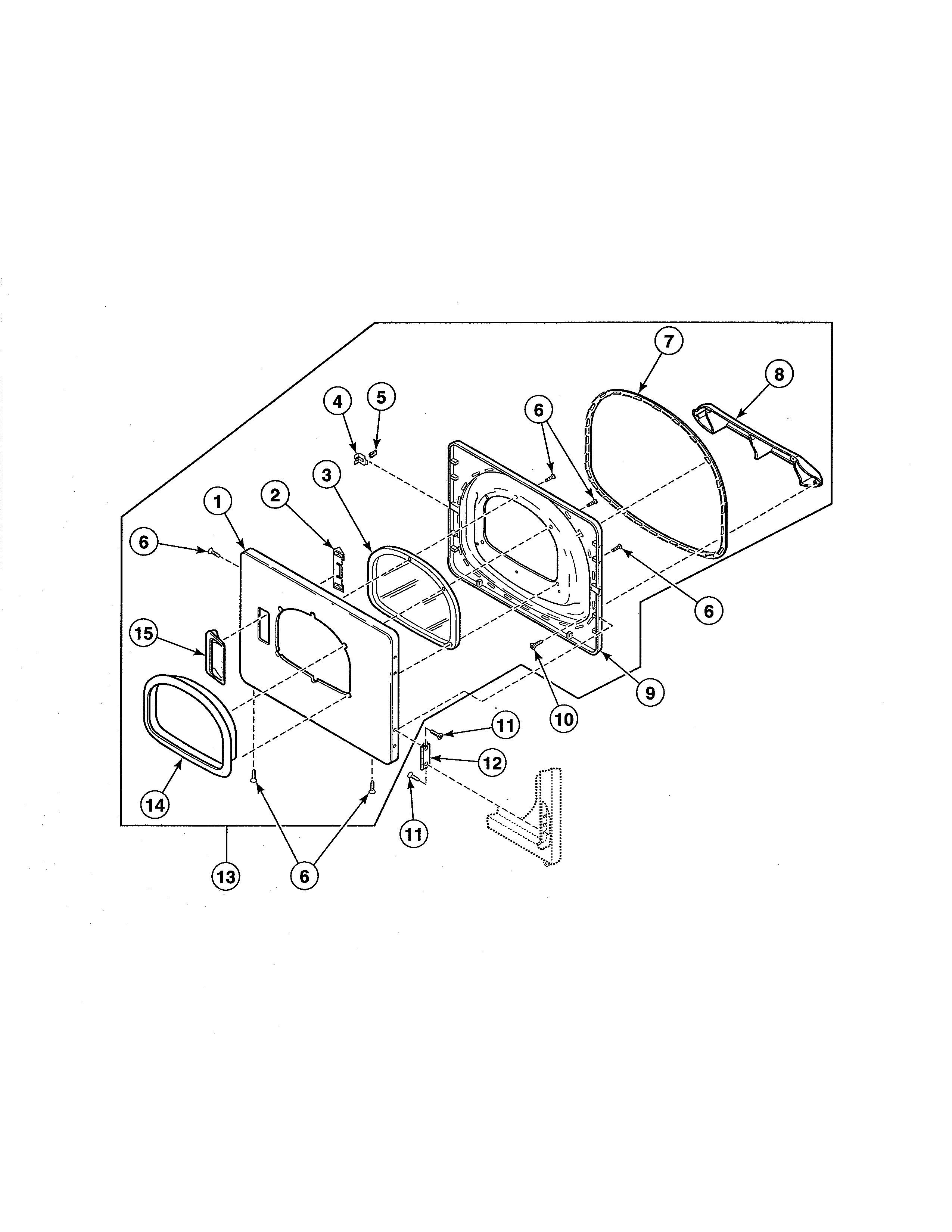 Dryer loading door