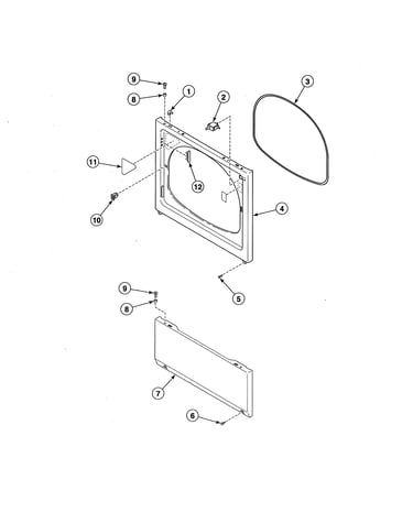 Dryer access panel/front panel/seal