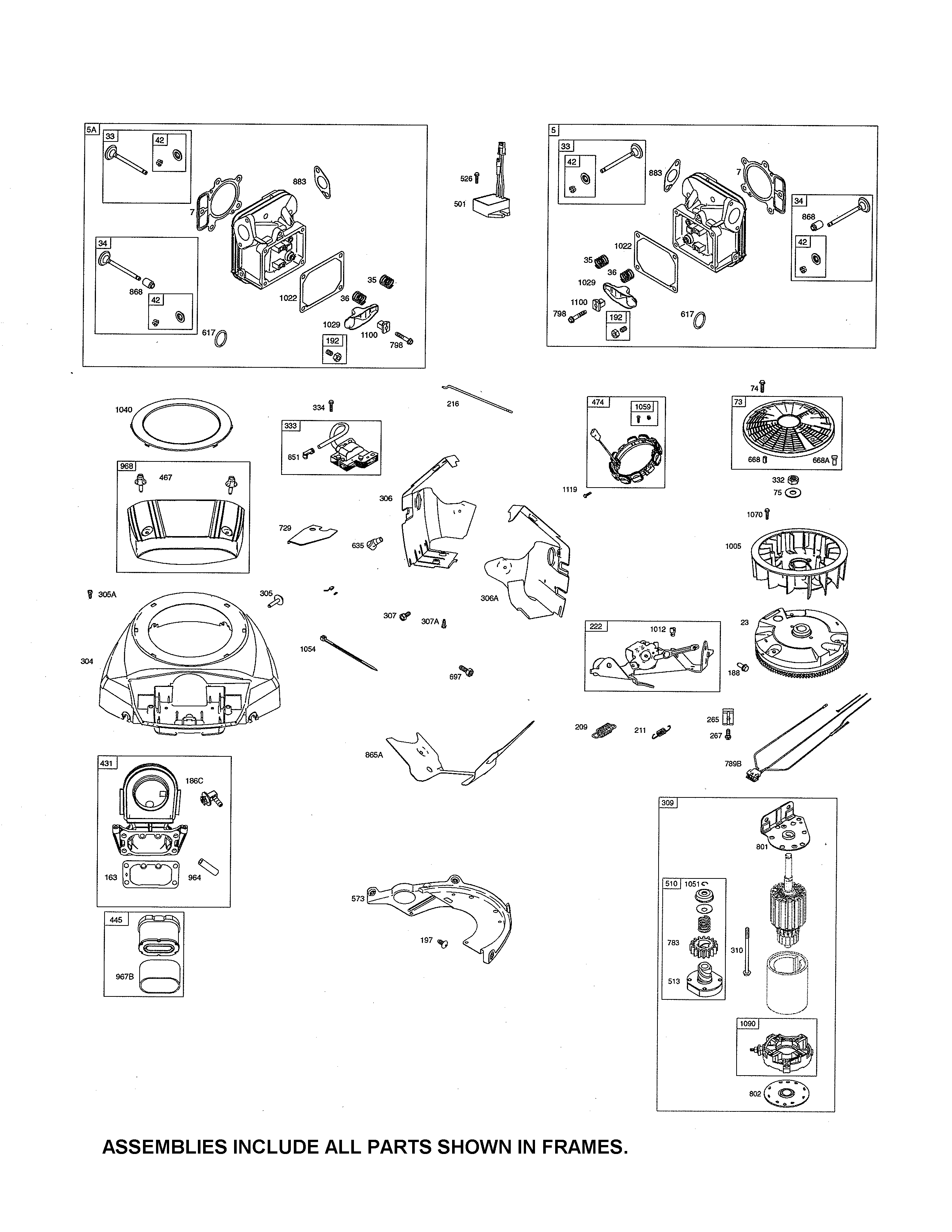 Head cylinder/motor-starter