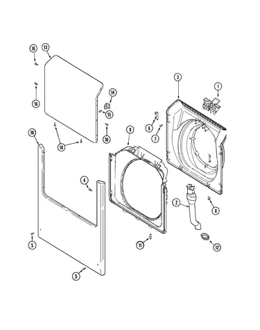 Door/shroud/front panel