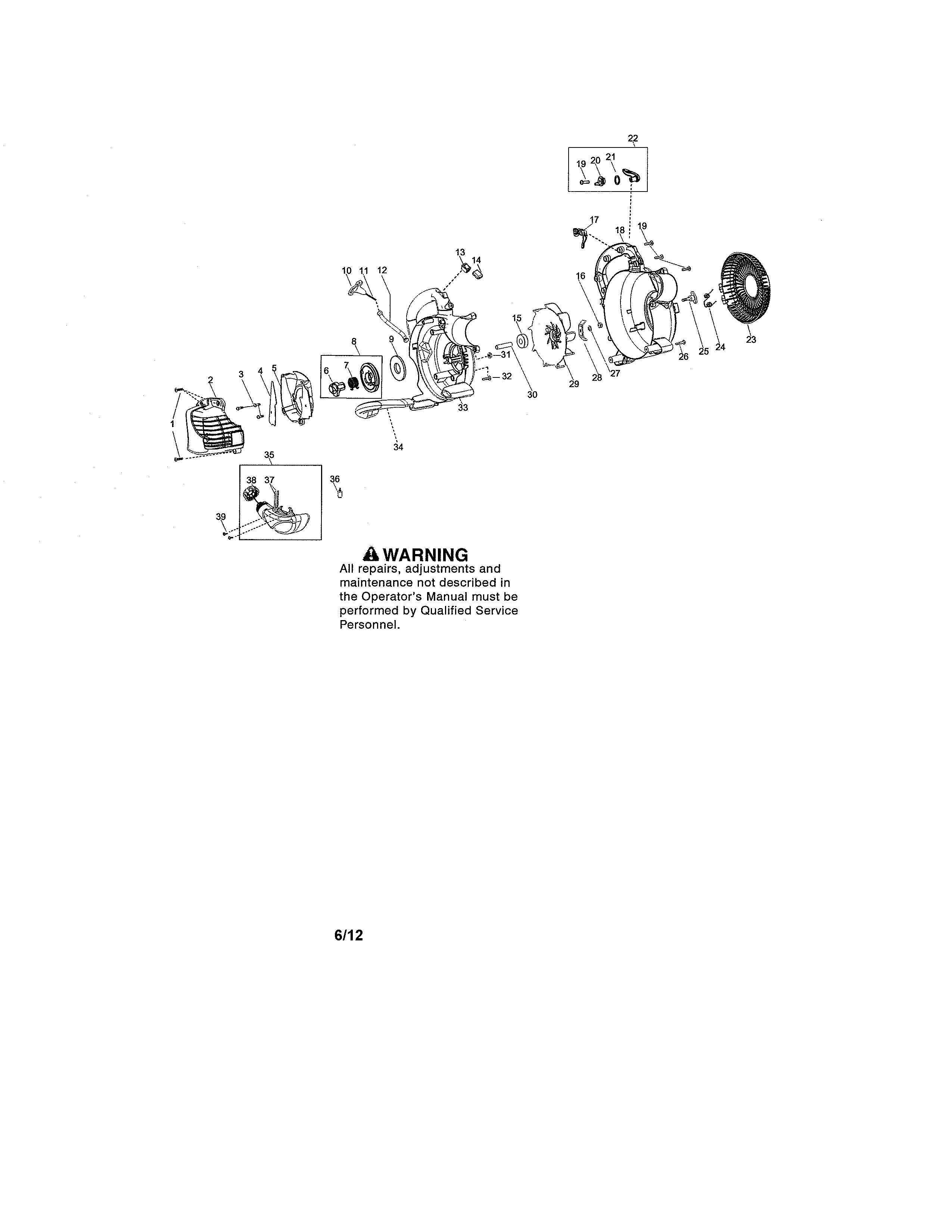 Scroll/impeller/fuel tank
