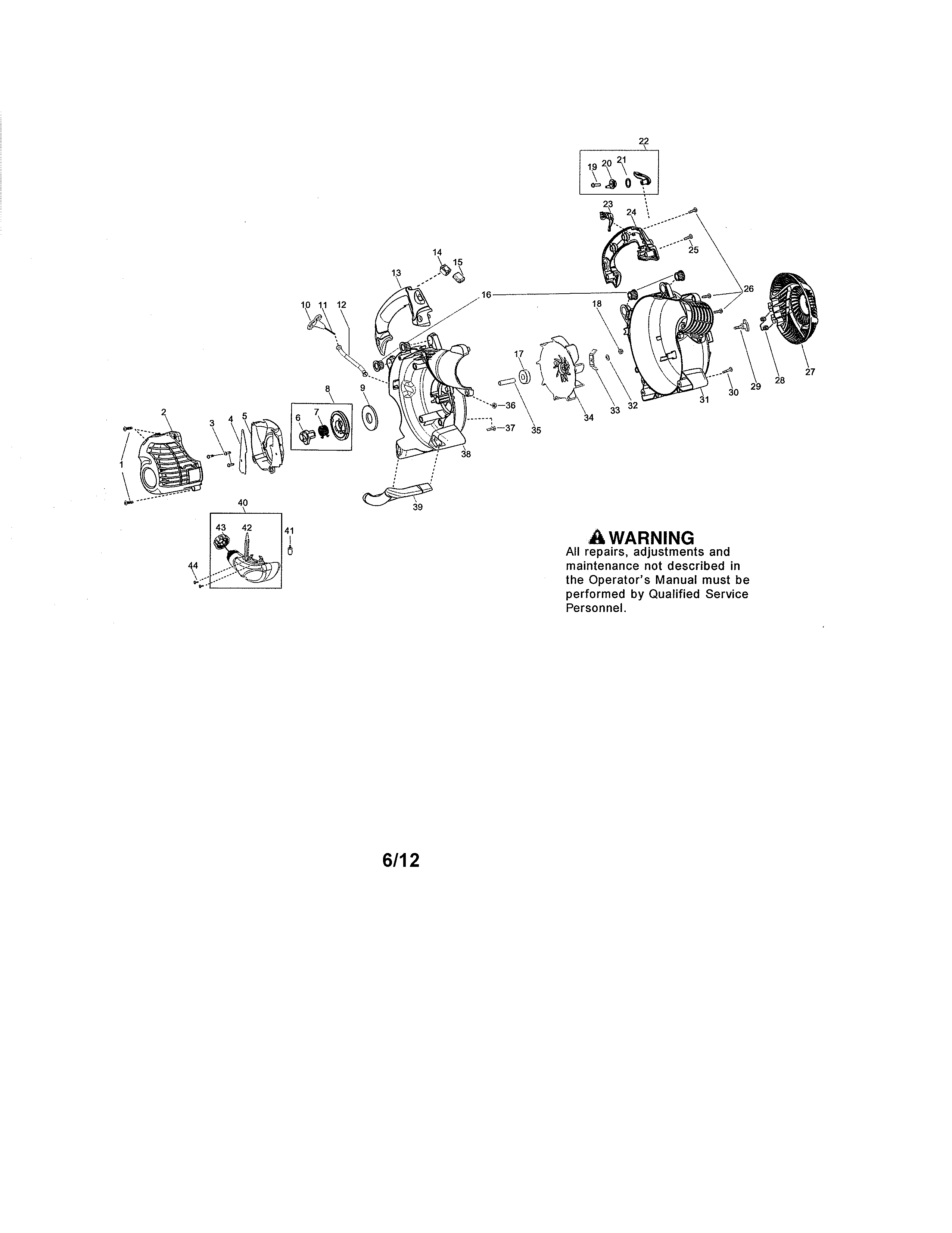 Scroll/impeller/fuel tank
