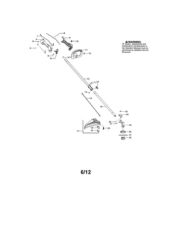Drive shaft/handle/shield