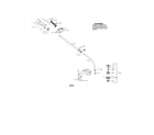 Poulan PP033 TYPE 1 drive shaft/handle/shield diagram
