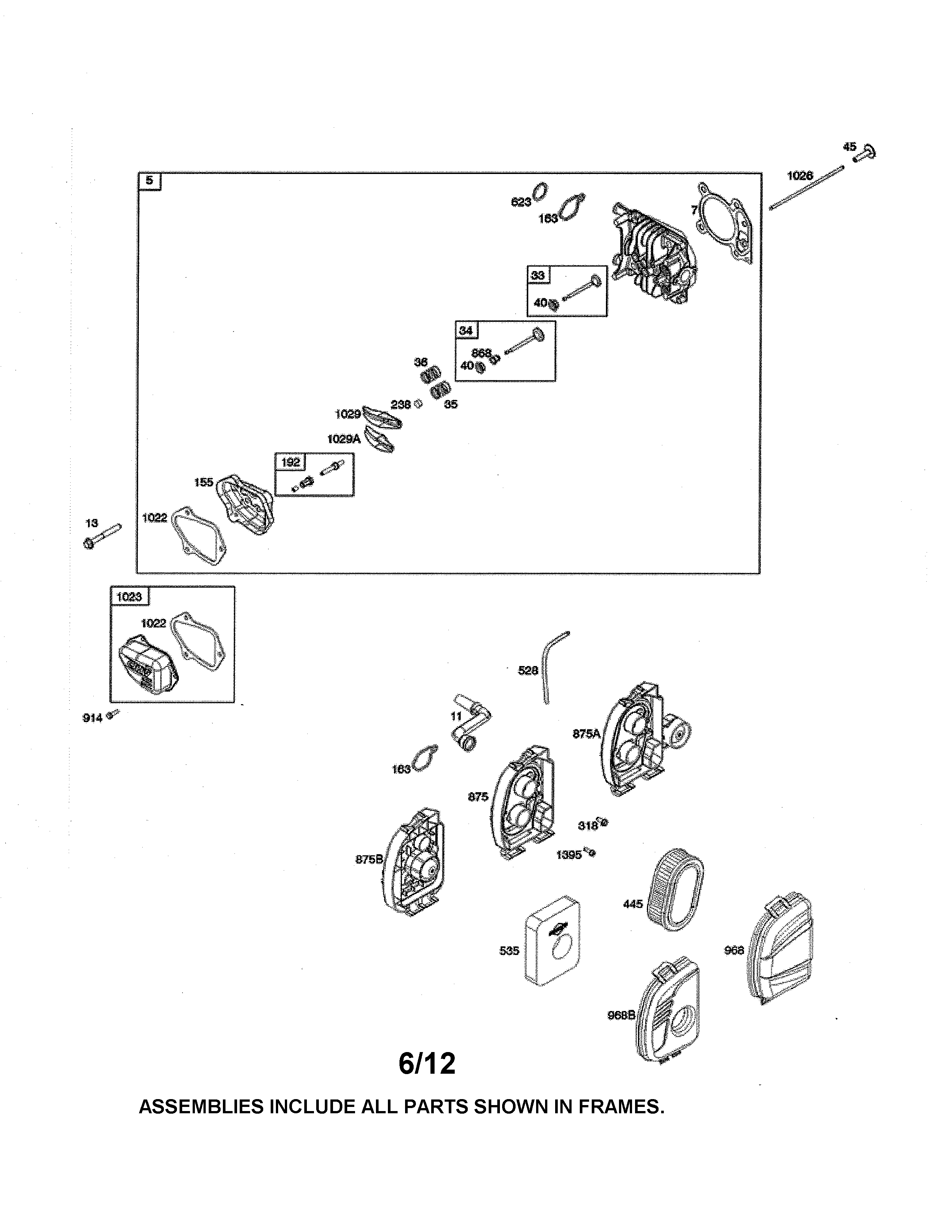 Air cleaner/cylinder head