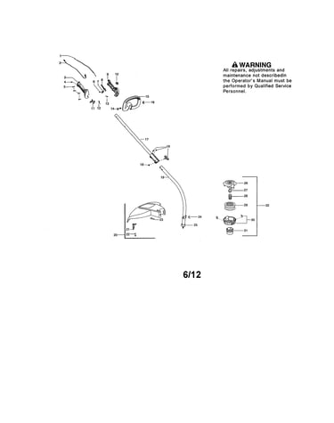 Drive shaft/handle/shield