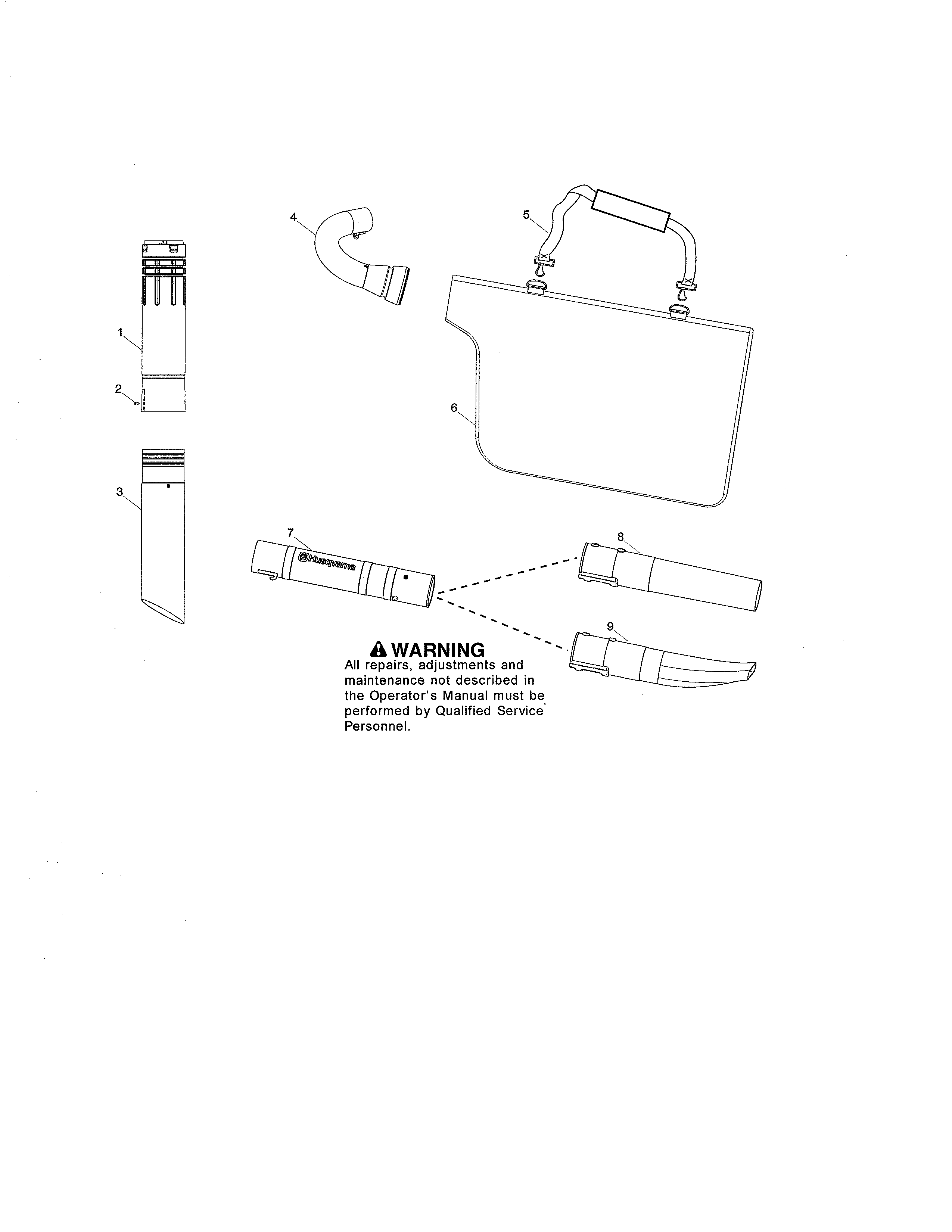 Vac tubes & bag