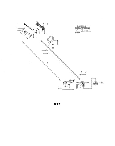 Drive shaft/handle/shield