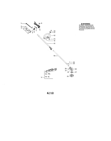 Drive shaft/handle/shield
