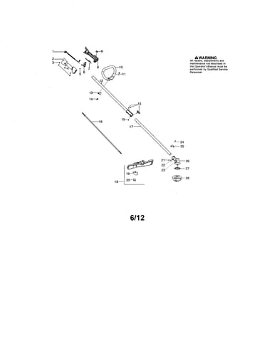 Drive shaft/handle/shield