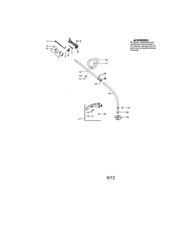 Drive shaft/handle/shield