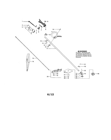 Drive shaft/handle/shield