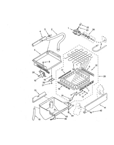 Evaporator/ice cutter grid/water parts