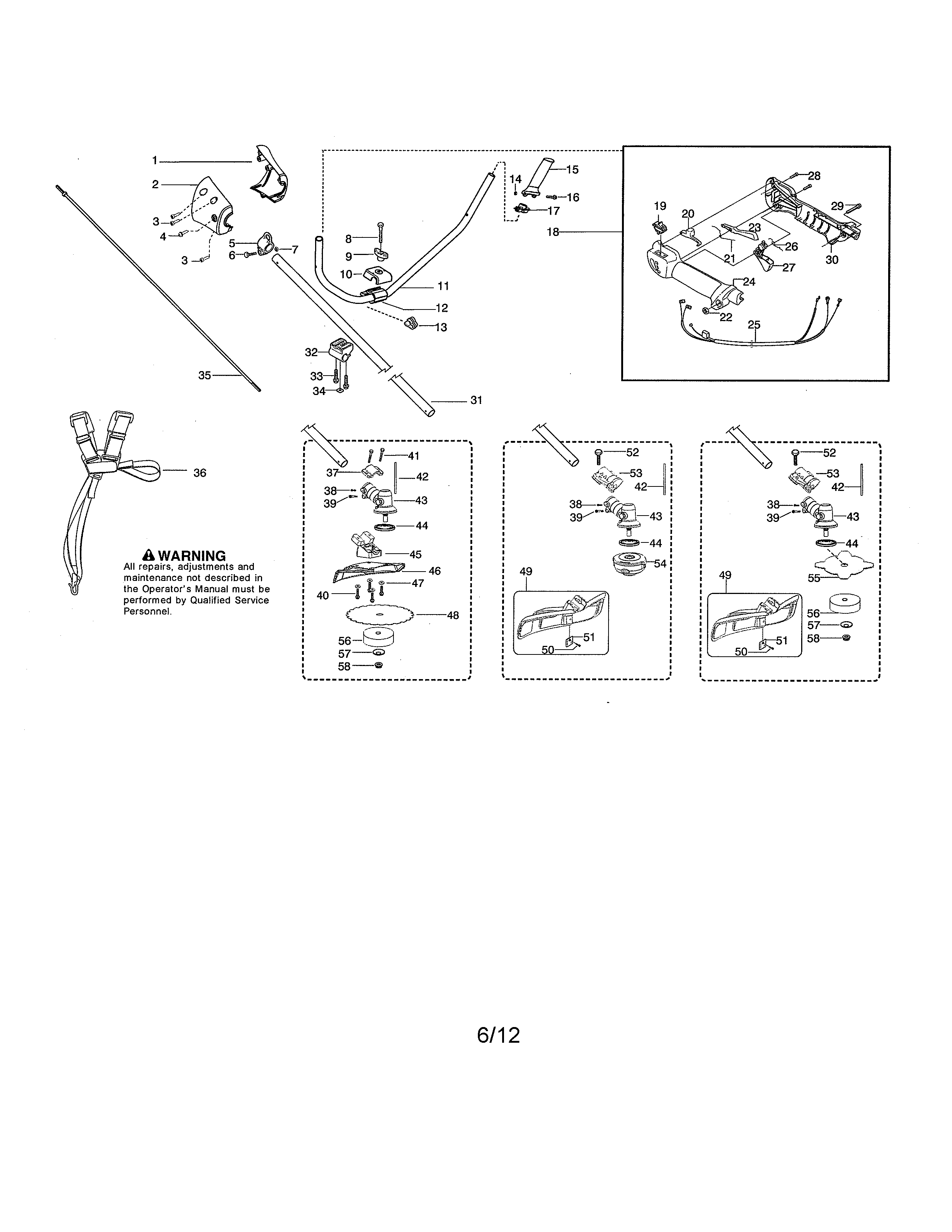 Throttle housing/handlebar/shield