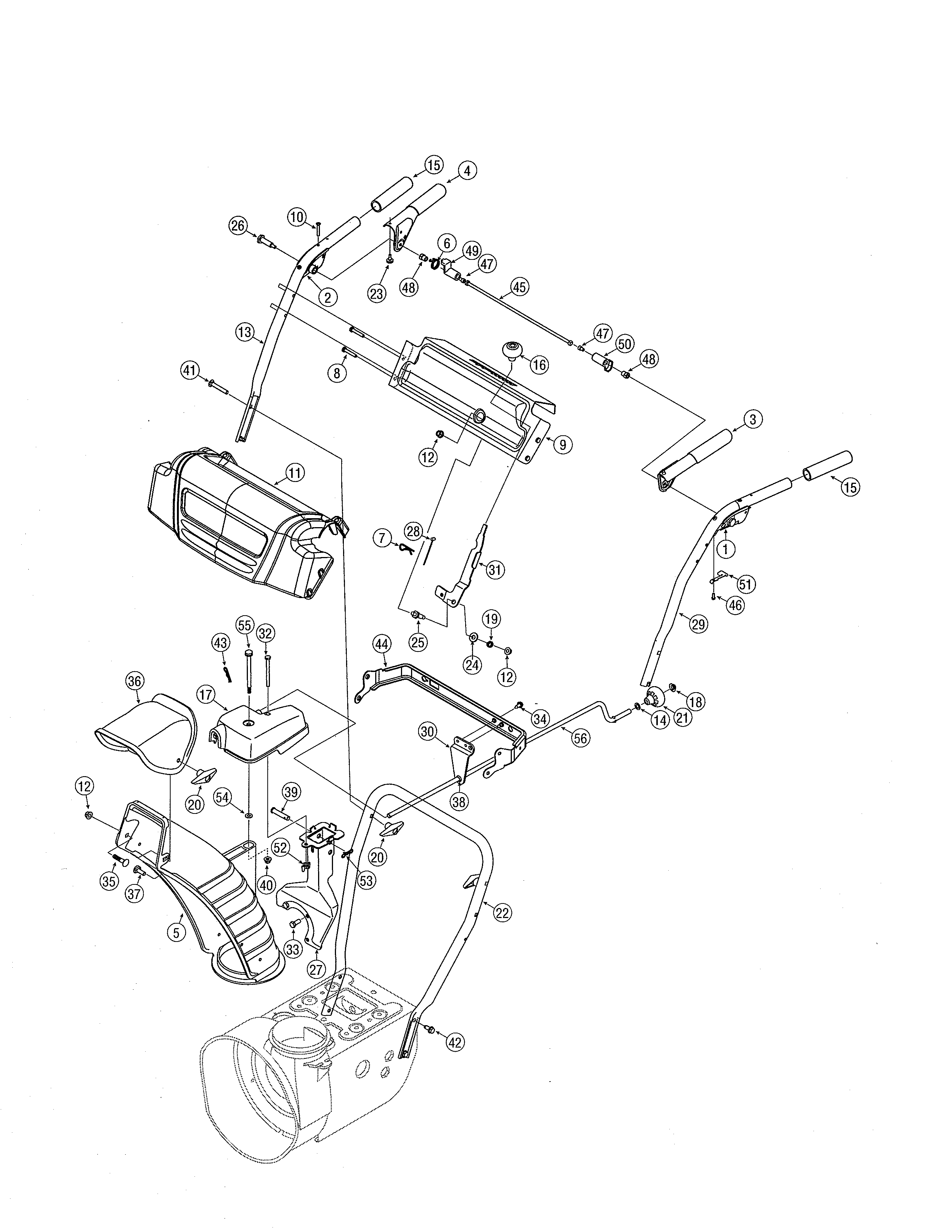 Handle/chute