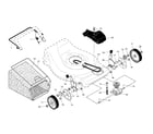 Poulan 96142010200 drive control/gear case/wheels diagram