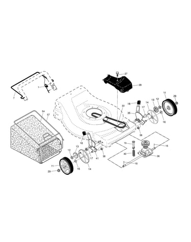 Drive control/gear case/wheels