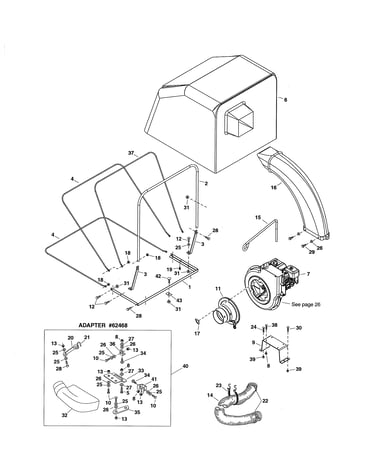 Engine/deflector/deck adapter kit