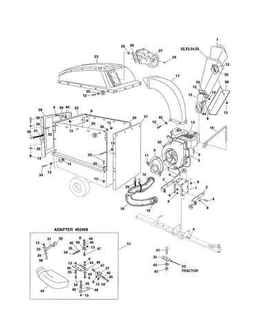 Engine/deflector/deck adapter kit