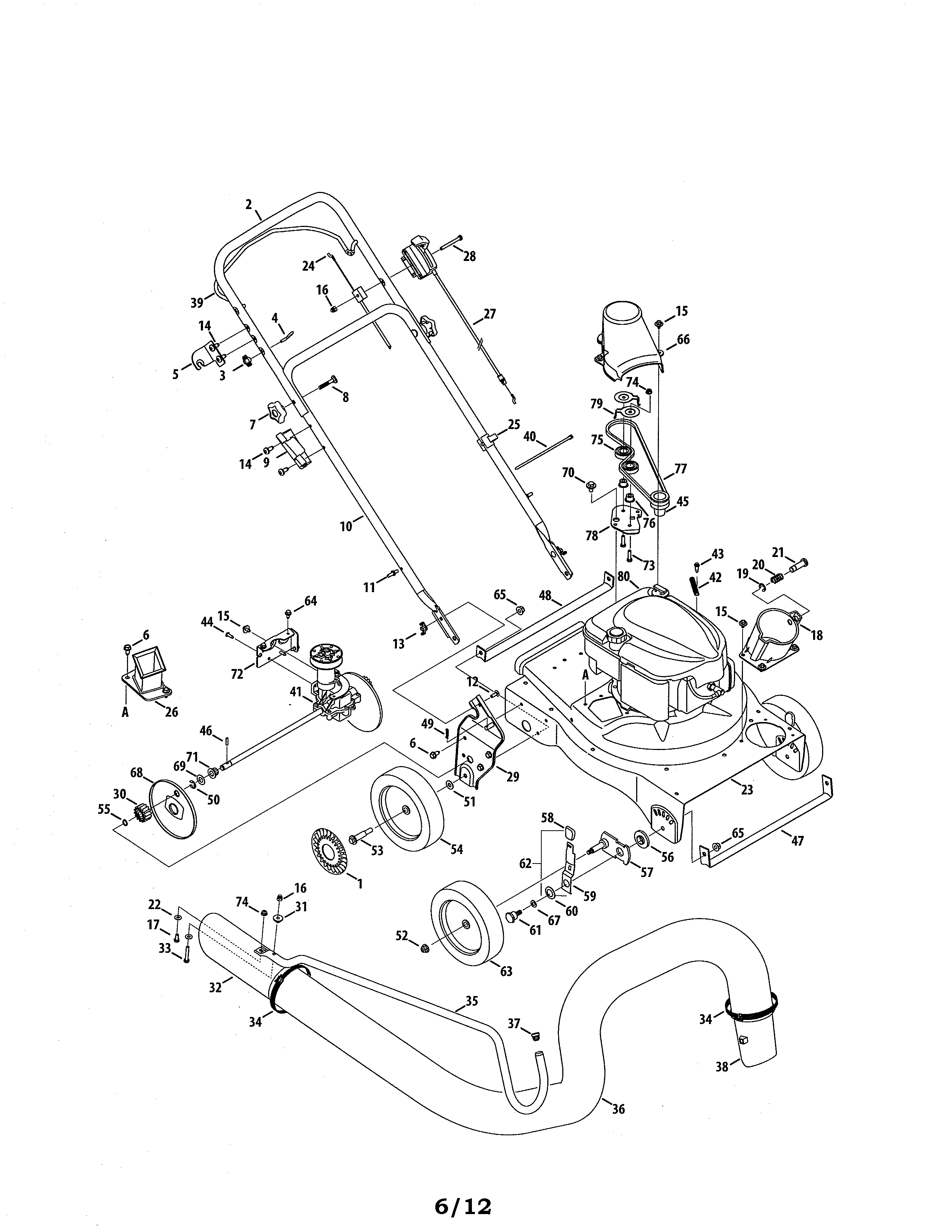 Transmission/handle/hose