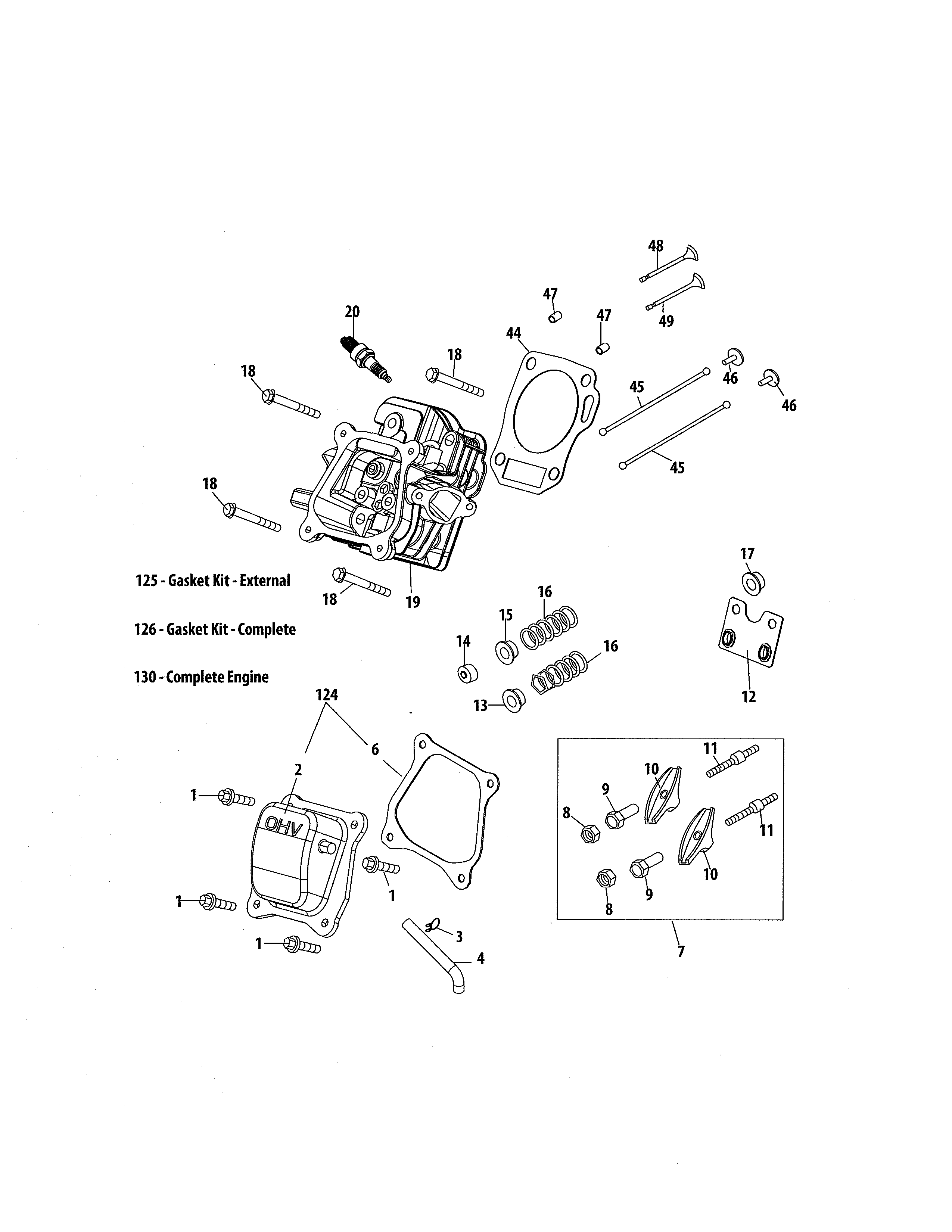 Cylinder head/rocker arm