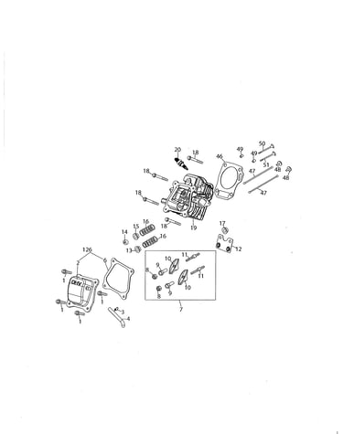Cylinder head/rocker arm