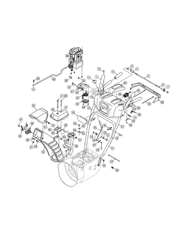 Handle/chute/handle panel