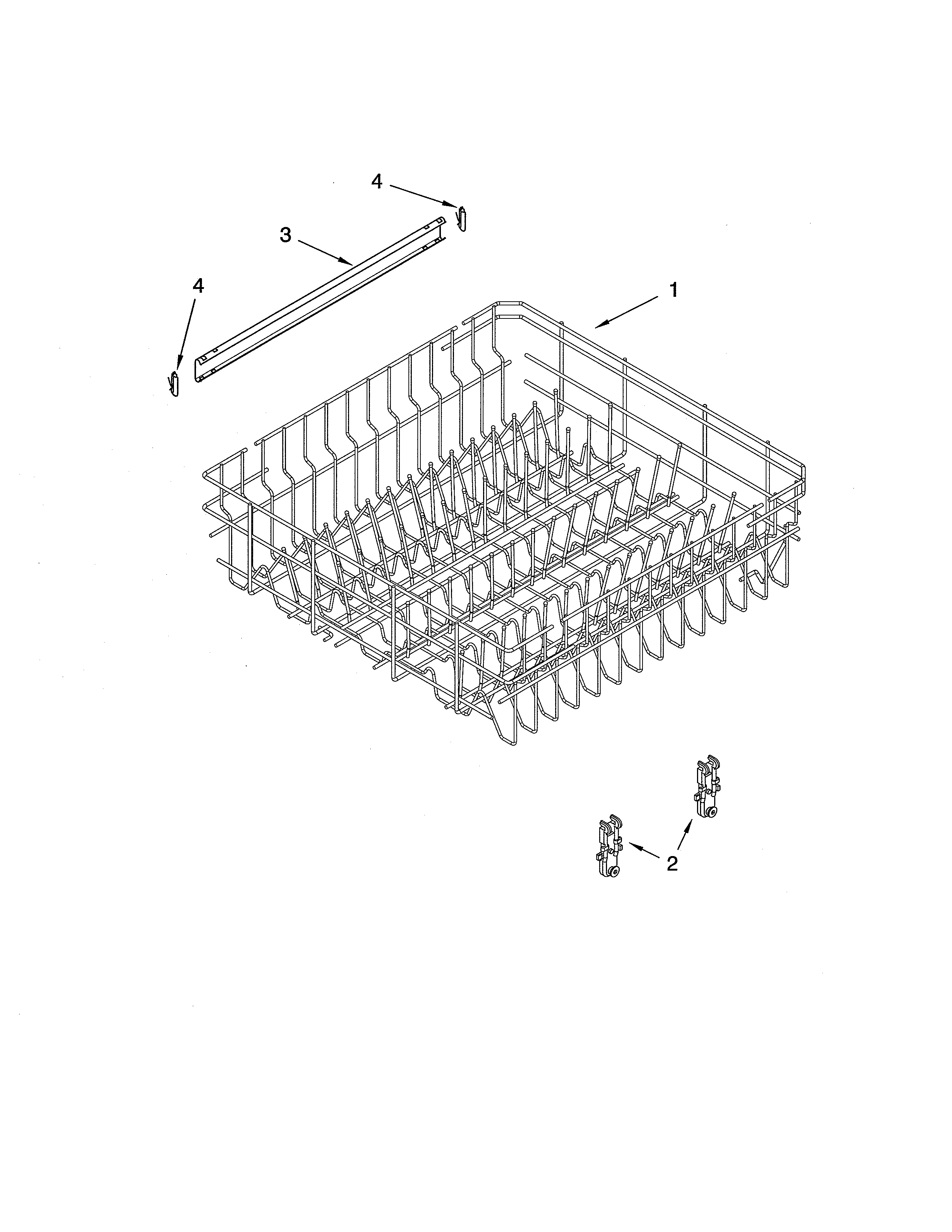 Upper rack & track