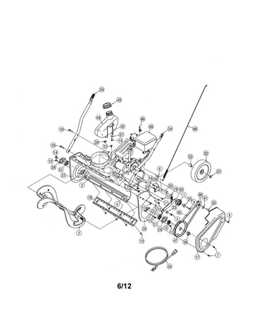 Auger/fuel tank/lower handle