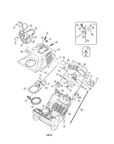 Top cover/upper handle/chute