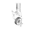 Swisher T14560A-CA caster/wheel assembly diagram