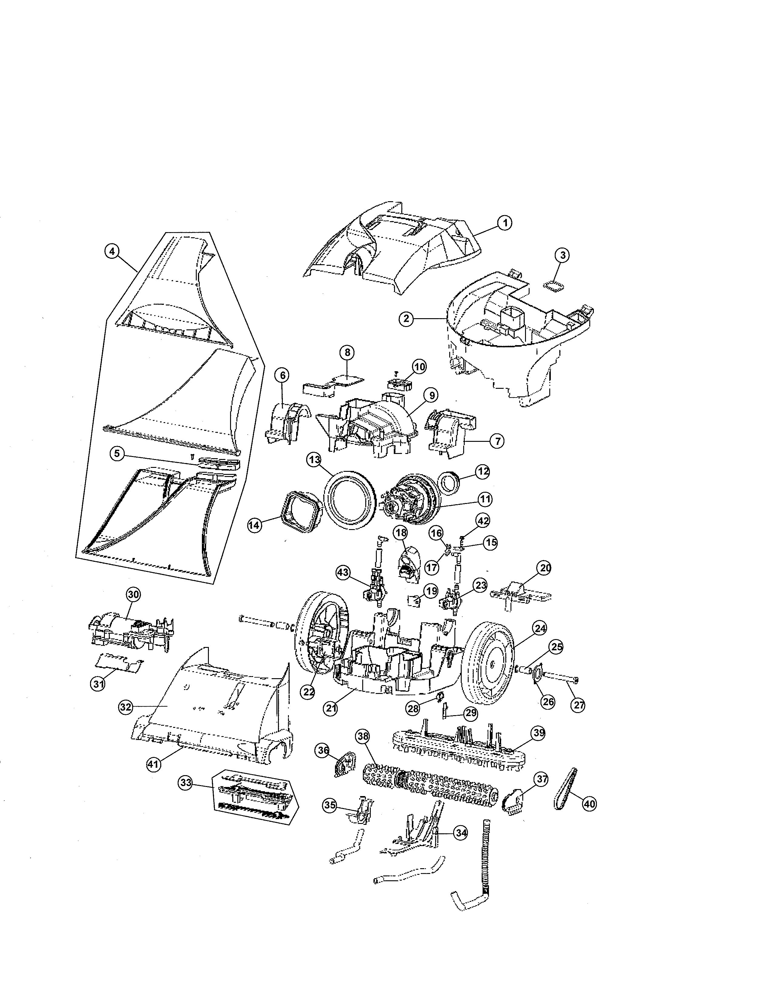 Nozzle/hood/motor
