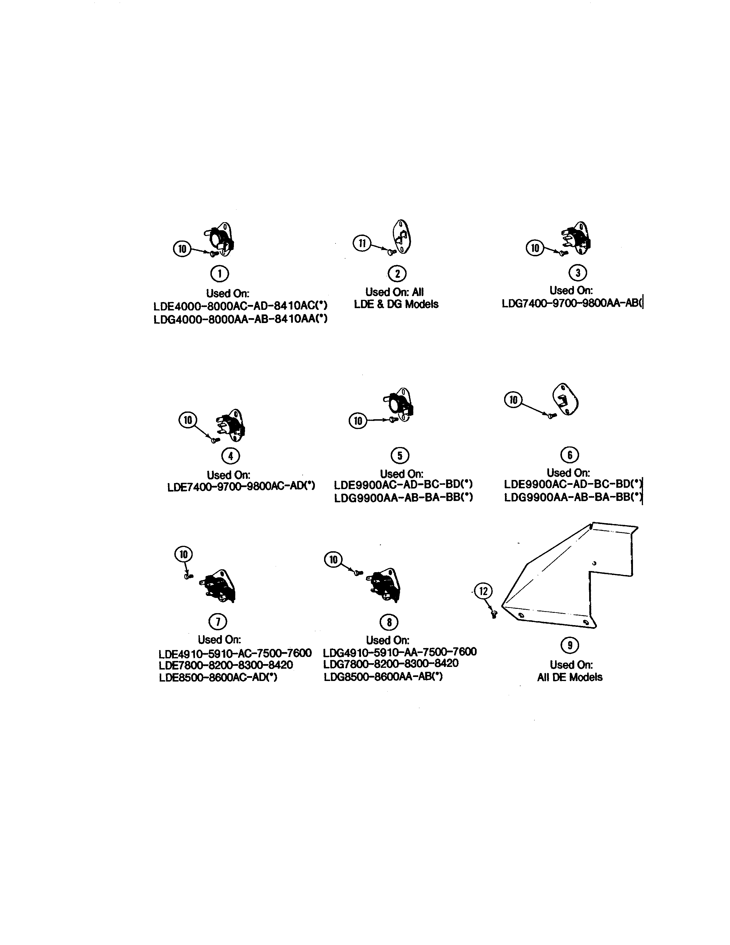 Thermostats (models: ldg8200aal/abl/abw)