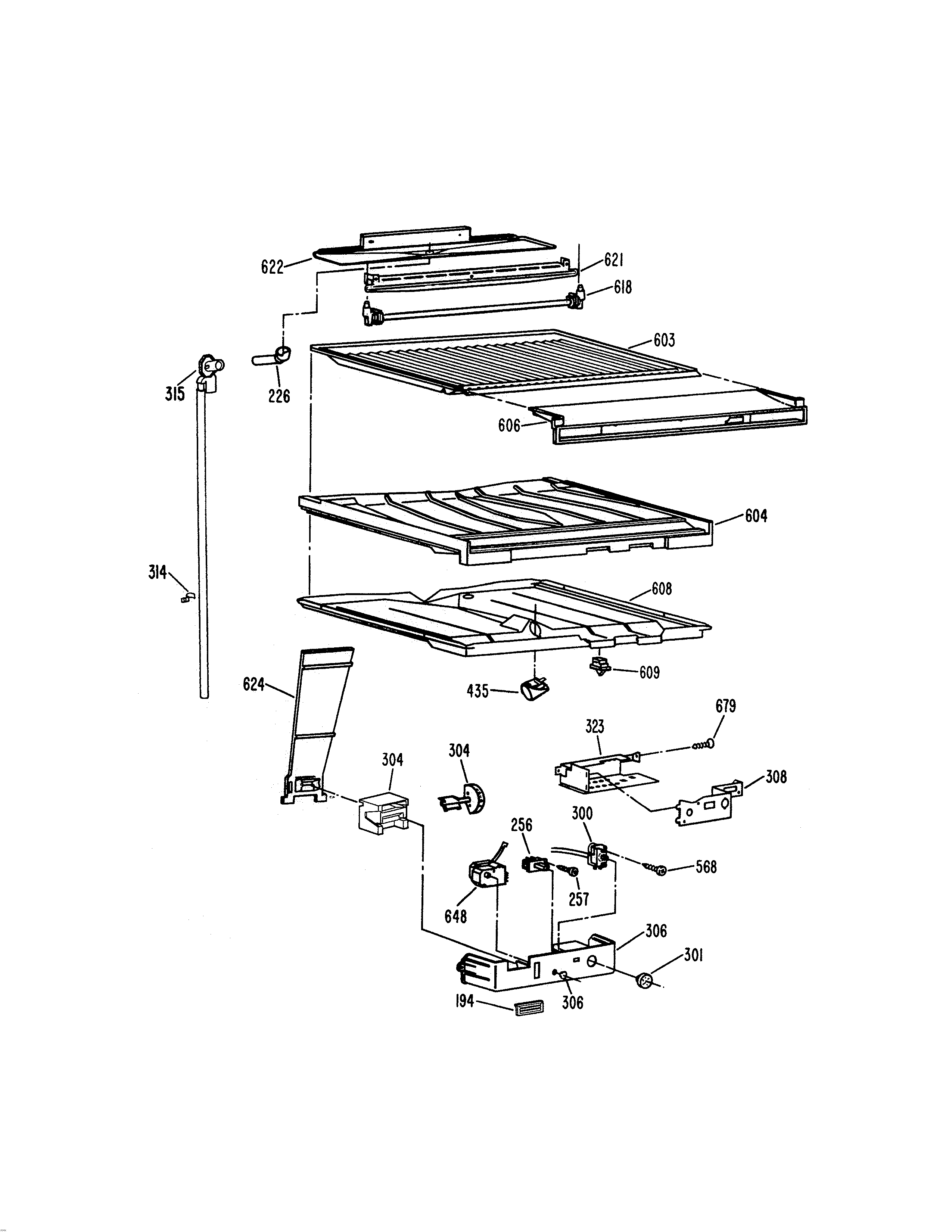 Compartment separator parts