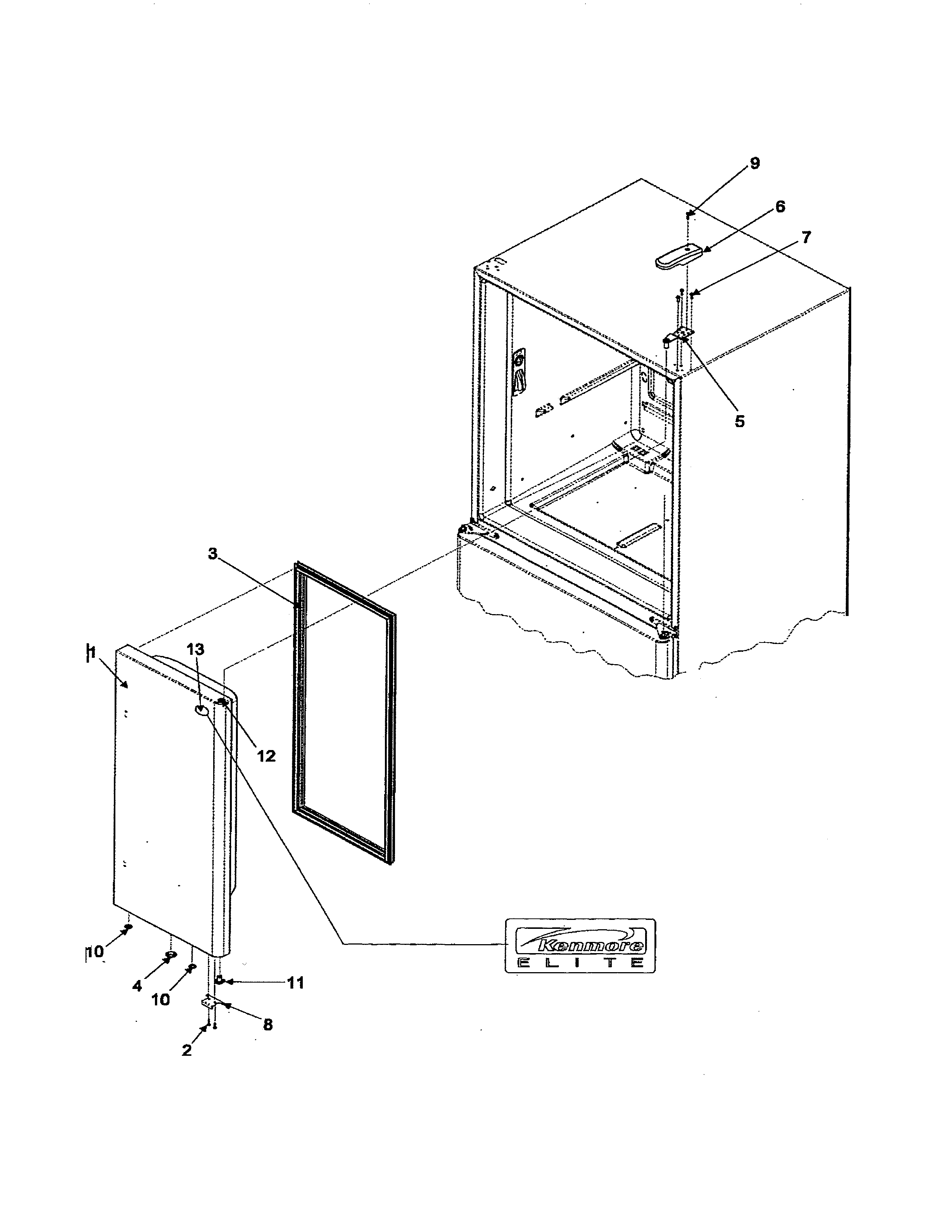 RIGHT REFRIGERATOR DOOR