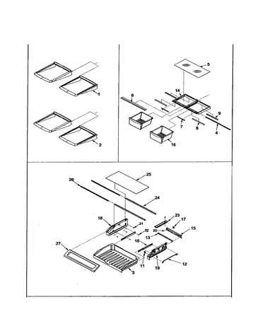 Refrigerator shelving