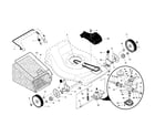 Craftsman 917376655 drive control/gear case/wheels diagram